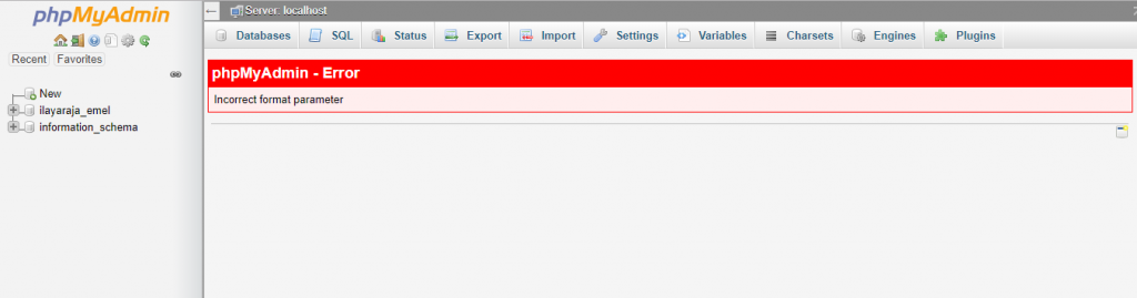 mysql incorrect format parameter error -Wordpress